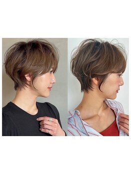 360°美シルエットが叶う☆自宅でも再現度高く扱いやすいナチュラルなショートボブをご提案＊[青山]