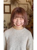 レイヤーボブ・ピンクブラウン