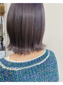 ラベンダーグレージュ×ボブ/グレージュカラー 20代30代40代