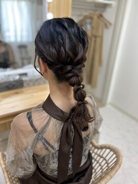 グラムール(Gramour) セミロングさんの編み下ろし