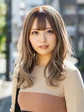 ファクトリーファイブ(Factory5) 小顔外ハネミディアムアッシュ20代30代40代くびれミディ韓国ヘア