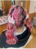 編み込みツインテール♪