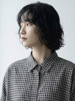 キビト(kibito)&nbsp;東新宿若松河田ミディアムカールヘア黒髪パーマ20代30代40代