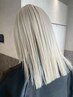 【透明感と艶】カット＋ケアブリーチ＋ケアカラー＋髪質改善トリートメント