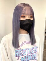 ツキ 横浜店(tuki)&nbsp;ミルクティーベージュダブルカラーケアブリーチインナーカラー