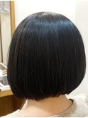 30代40代50代/ボブスタイル/ダークアッシュ/うるツヤ/ショート