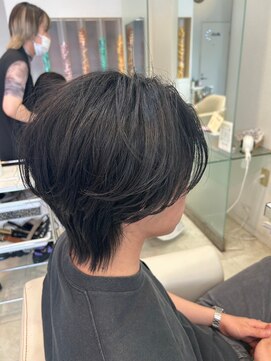 メンズカット/韓国カルマバング/マッシュウルフ/センターパート