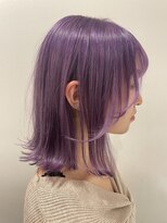 ダブルカラーラベンダーベージュカラーケアブリーチハイトーン