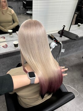 ニューワン バイ ネイバー 立川(Newone by neighbor) レイヤーカットナチュラルハイトーンデザインカラー[立川駅]