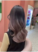 《アッシュグレー×ペールピンク》グラデーションmore岡崎店大山