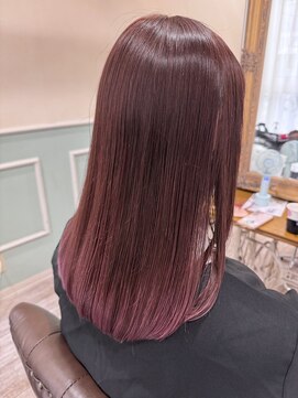 ラボヌールヘアーノーブル 新越谷店(La Bonheur hair noble) 裾カラー ピンク/ピンクブラウン/極上髪質改善【美髪】