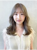 美髪顔周りレイヤー韓国ヘアくびれヘア_9550