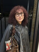 メロウ(MELLOW)&nbsp;レッドブラウンカラー/カーリーヘア/ブリーチなしカラー