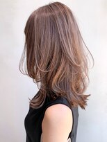 韓国ヘア顔周りレイヤーくびれヘアチェリーブラウン_ba302001