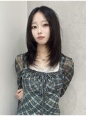 韓国ヘア/ハッシュカット/ミディアムヘア/Zina福岡天神