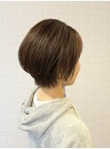 大人のひし形ショート/ライトブラウン/明るい白髪染め