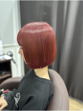 フロレゾンヘアデザインエクステ(floraison hair design exte) red × bleach color