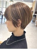 東静岡ショートボブくびれショートイルミナカラー顔周りレイヤー