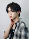 心斎橋メンズ◎大人黒髪マッシュシャドウパーマで大人色気