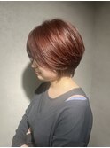 ICY秋成｢骨格矯正ショートボブ&チェリーレッド｣