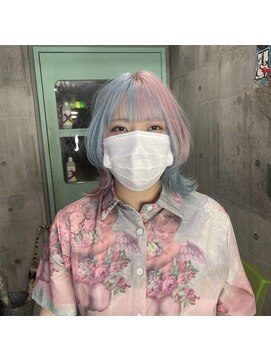 アールイーバイインク 渋谷(Re. by INK.) イメチェンヘアスタイル/ピンクベージュ/アンブレラカラー渋谷