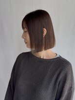 クレーデヘアーズ 相田店(Crede hair's)&nbsp;#大人かわいい切りっぱなしボブ×艶感ブラウン