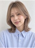 【HEY 松本】韓国風くびれボブ×ミルクティーベージュ