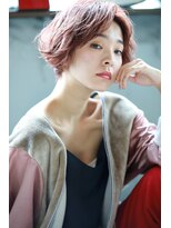 リアン(Lien)&nbsp;Lien☆ひし形ショート×デザインカラー×ピンクアッシュ　立川