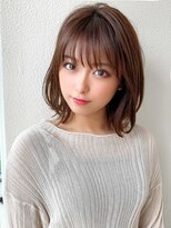 ラルユー 金山(LallYou)&nbsp;韓国ヘア/レイヤーカット/顔周り/小顔/前髪あり/ネビージュ