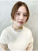 タイトストレート_カーキグレージュマッシュショート_88084