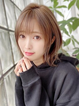 ヴィズバイエリーツ(vizz by elyts) 《暖色系カラーで冬感UP》冬カラー×小顔ボブ×透けバング/北谷