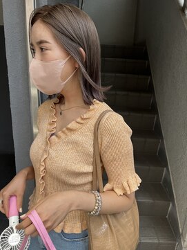 ローレンジウ(LOREN JU) 透明感髪質改善ベージュダブルカラーミルクティーグレージュ