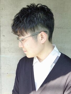 ヒート トウキョウ 目黒店(HEAT TOKYO) ツイスパセンターパートマッシュ波巻きダウンパーマメンズ目黒