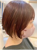 透明感♪髪質改善カラー内巻きショートボブ小顔艶感