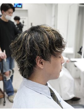 メンズ サロン ドット トウキョウ 町田店(men's salon dot. tokyo) ウルフ×ハイライトパーマ〔町田/メンズカット/眉毛〕