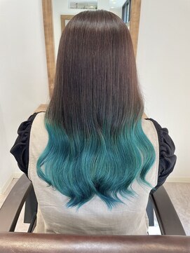 ギフト(Gift. hair&spa) 【Gift.hair&spa】ターコイズグラデーションカラー