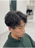 センターパート ツイストスパイラル