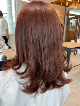 グランデュール 静岡インター通り店(GRANDEUR) オレンジベージュカラー/ロンググラデーションスタイル