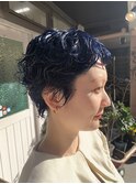 ベリーショート×パーマ