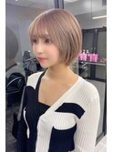 ～ショートボブ ミルクティーべージュ～【Ria 大阪 梅田】