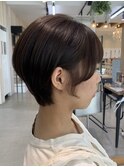 ダブルカラーミルクティーベージュカラーケアブリーチ韓国ボブ