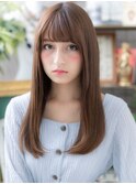 大人かわいいくすみベージュ艶髪ストレートc6浦和20代30代40代
