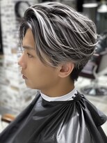 エイチ(H)&nbsp;xメンズバレイヤージュ/ブルーブラック/韓国マッシュ