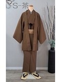 男性着物レンタルS-茶(目安身長163-170cm)着付け付き