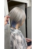 ウルフカット/インナーカラー/ホワイトカラー/デザインカラー