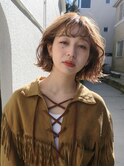 パーマボブ/前髪パーマ/こなれヘア
