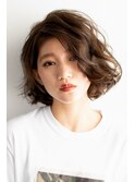 くせ毛風大人ボブ