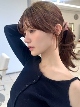 エジョン 三鷹店(Aejon)の写真/《韓国風ヘア》小顔見え抜群の技術で可愛い顔まわり韓国風カット*結んでも可愛いstyle[韓国風/吉祥寺]