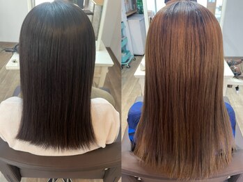 ヘアーサロンエス(Hair salon S)の写真/Sテクニカル施術★短時間施術★でダメージも大幅に軽減♪ナチュラル矯正施術でスタイリングも楽チン！