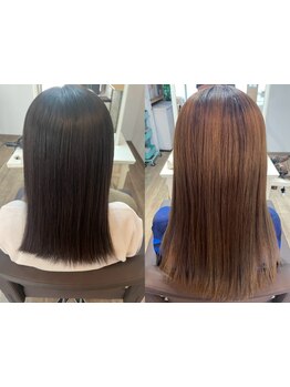 Sテクニカル施術★短時間施術★でダメージも大幅に軽減♪ナチュラル矯正施術でスタイリングも楽チン！